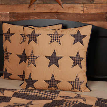 Teton Star Quilted Euro Sham 26x26 VHC Brands - The Fox Decor